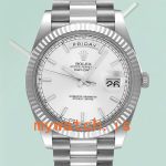 Rolex Day-Date Men’s 41mm 218239 Silver-tone: A Symbol of Prestige and Precision
